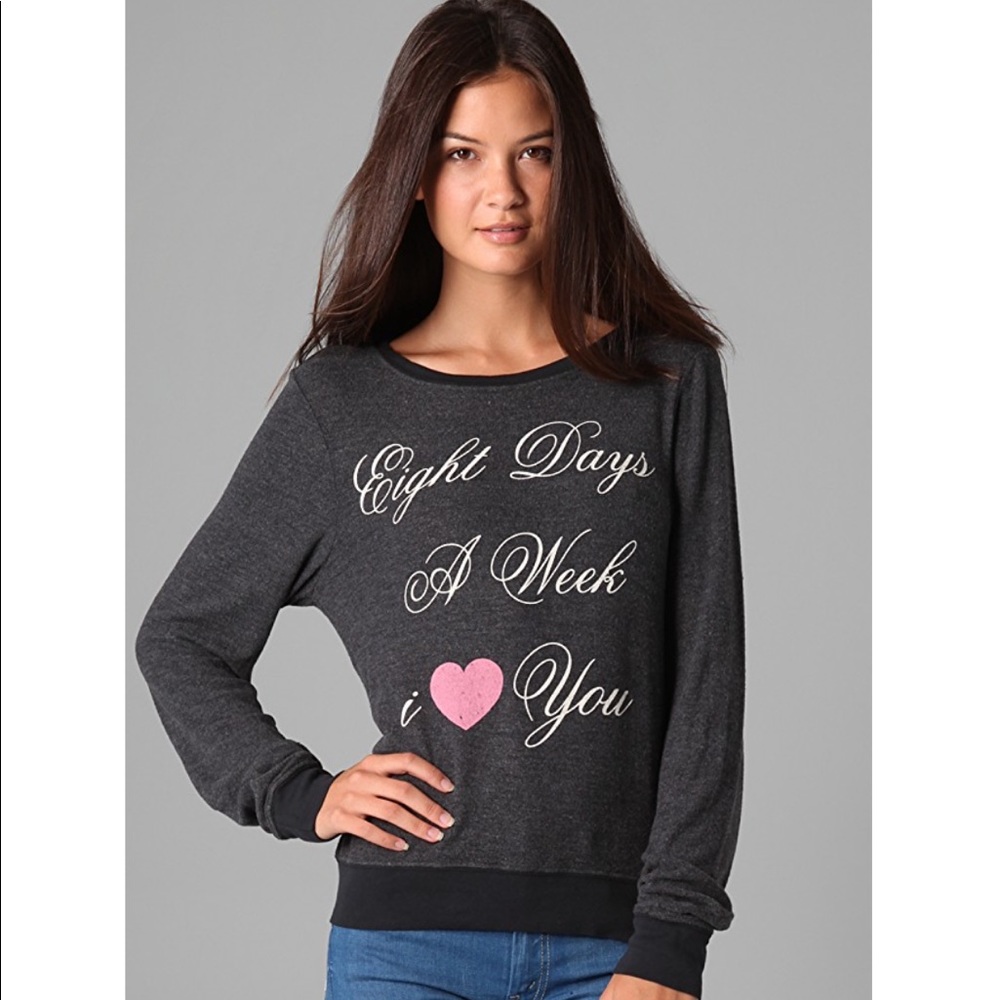Wildfox Eight Days a Week I Love You BBJ XS Jumper